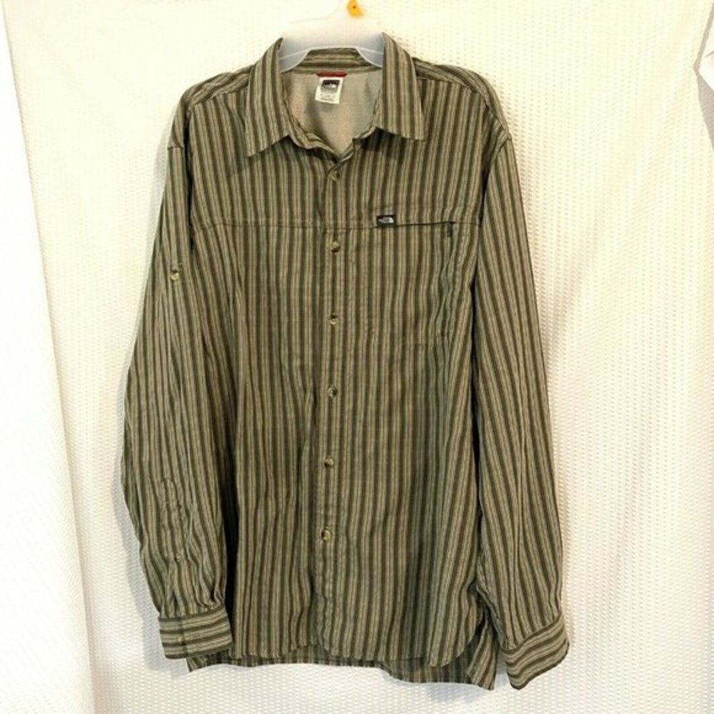 The North Face Button Up Long Sleeve Shirt Hiking‎ Fishing Men's